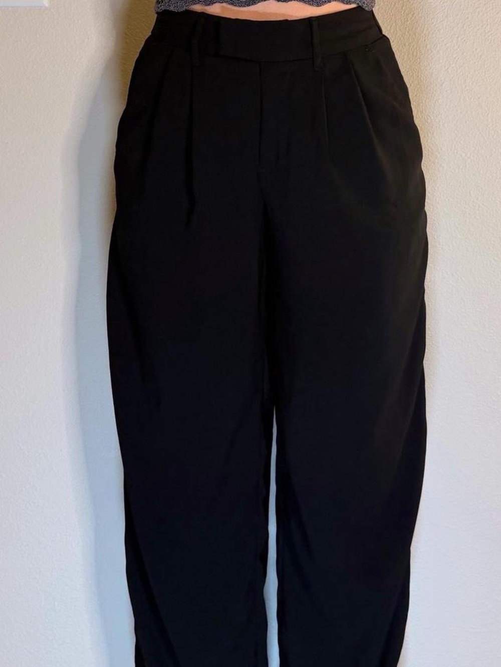 Target Women's Black Pleated Wide-Leg Dress Pants